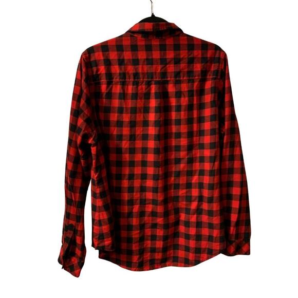Pendleton Women's Buffalo Plaid Flannel Shirt Size XL Red Black Cotton Cabincore - Picture 2 of 8